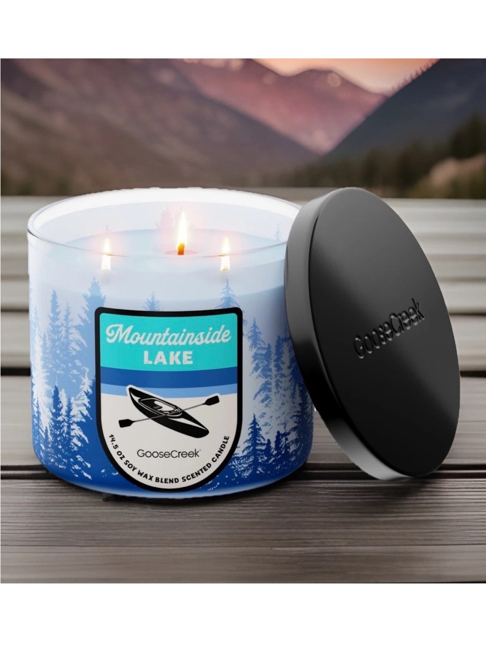 Goose Creek 3-Wick Candle- Mountainside Lake (14.5 oz)
